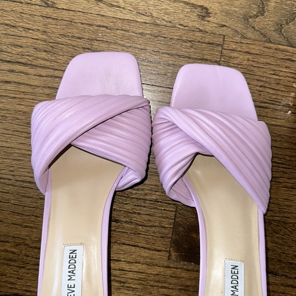 Steve Madden Purple Low Heeled Slide Womens Dress Sandals Size 10 - Picture 14 of 14